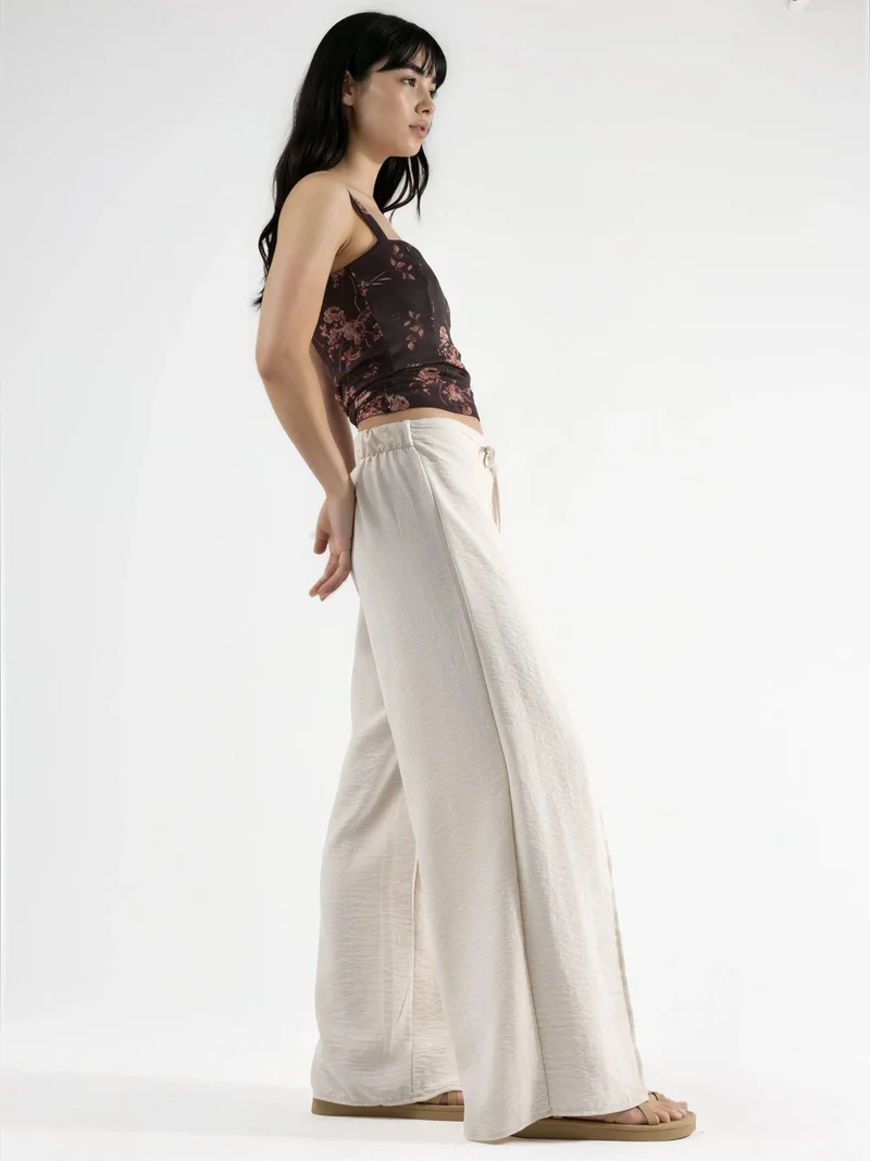 بوسيم BUSEM Drawstring Waist Crepe Trousers with Tie Detail