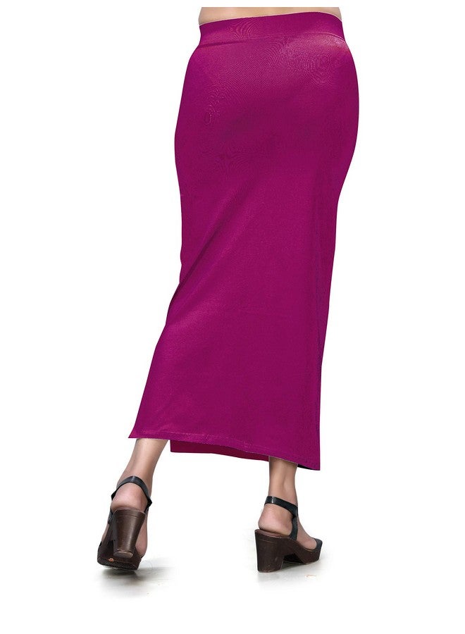 Mehrang Stretchable Saree Shapewear Petticoat for Women, Cotton Blended,Petticoat,Skirts for Women,Shape Wear Dress for Saree Magenta - Image 2