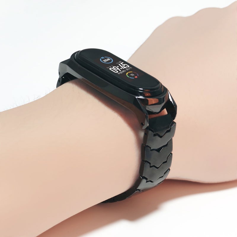 erorex For Xiaomi Mi Band 6 / 5 / 4 / 3 Gt Metal Stainless Steel V Type Watch Band(Silver) - Image 5