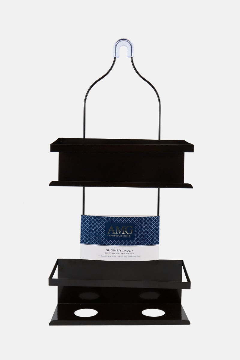 AMG حامل دش معلق من المعدن 28 x 12 x 60.5 سم، شوكولاتة - Image 1