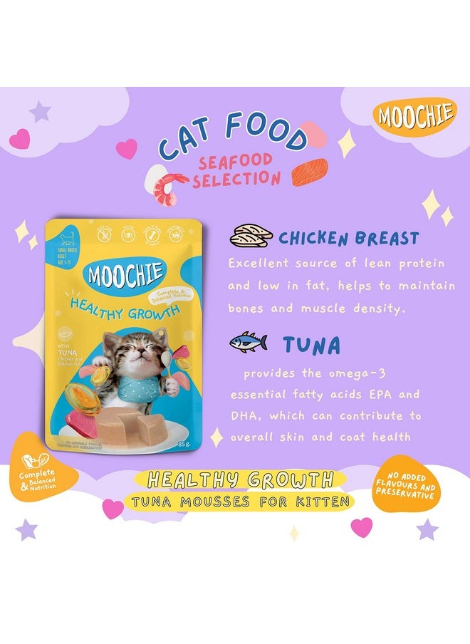 PETS EMPIRE Moochie Tasty Wet Cat Food, Grain Free Cats Gravy Meal, No Artificial Flavours Kitten Food, Non-Vegetarian Cat Foods Pouch, All Flavours Mix for Adults & Kittens (85 g Pack X 25) - pzsku/Z2B659E1280B407CB529AZ/45/_/1737721422/f26bfdf4-aac4-4e86-8e4d-87041809c5ca