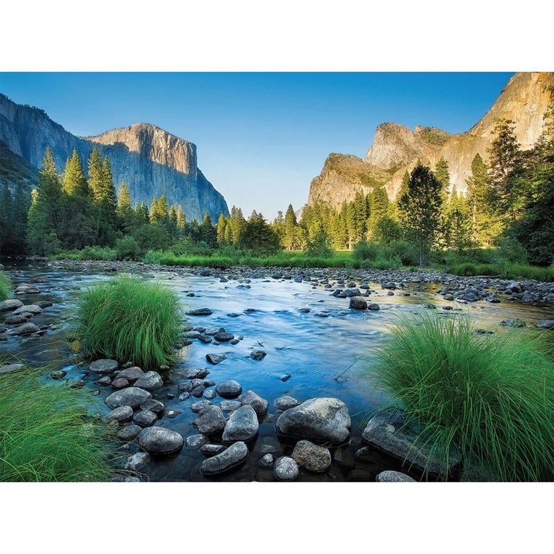 Bits and Pieces 3000 Piece Puzzles for Adults - Large 32" x 45" Jigsaw Puzzles 3000 Pieces River Mountain Landscape, Random Die Cut, No 2 Pieces Alike, Yosemite National Park - Image 2