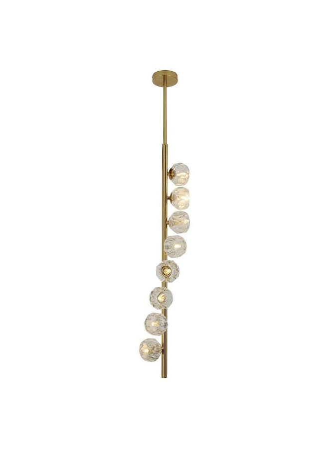 DANUBE HOME Delfina Pendant Metal+Crystal 80X18Xh120 G9 Antique Brass  - Image 1