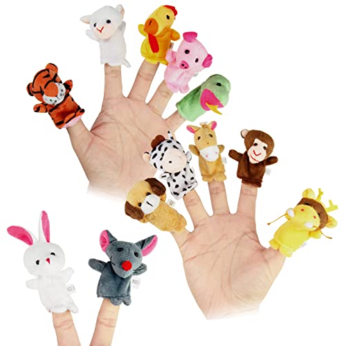 Sealive Finger Puppets for Toddlers 13 Baby Toddler Finger Puppets Soft Plush Animal Toys for Storytelling Educational Toy Set for Boys Girls Great for Home School Parties Travel - Image 1