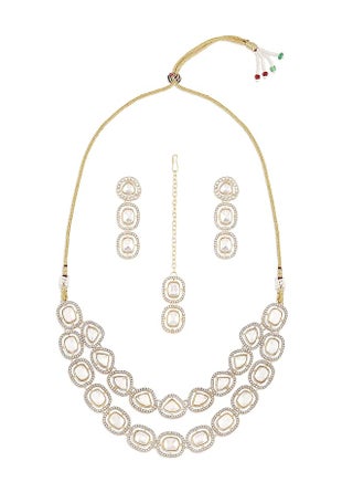 Gold Tone Double Layered Dazzling Austrian Diamonds And Artificial Stones Bridal Necklace Earring And Maangtikka Set For Women Zpfk17101 - pzsku/Z2B65C27FEA8BB4CD2828Z/45/_/1741255783/81f14460-e036-4519-8f7e-73673a324714