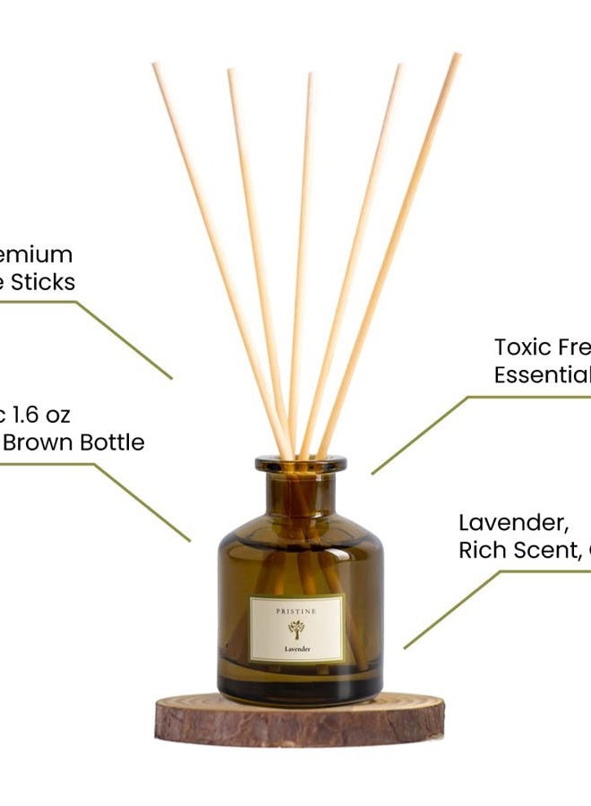 PRISTINE The Lavender Dream Reed Diffuser for Home | Fresh Lavender & Eucalyptus Room Fragrance Reed Diffusers, Oil & Room Diffusers with Reeds Stick Set | Perfect Home Fragrance Scent - Image 4