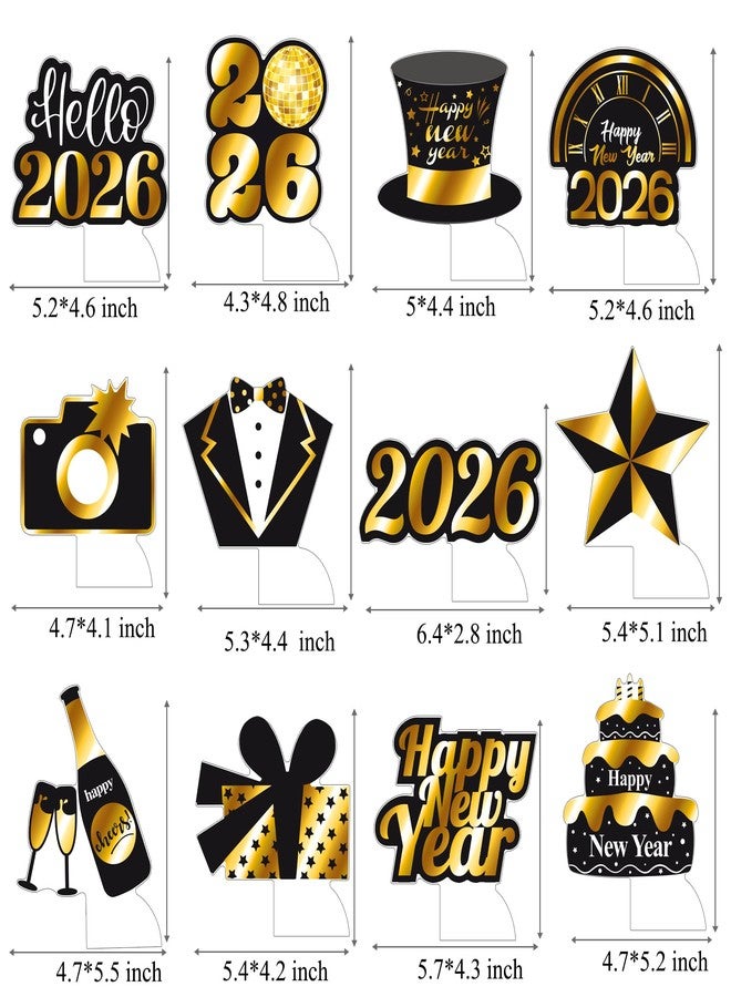 اوموني زينة طاولة على شكل خلية نحل، زينة لحفلة رأس السنة الجديدة 2026، 12 قطعة، زينة رأس السنة الجديدة، زينة طاولة ترحيبية لعام 2026، لوازم احتفالات رأس السنة الجديدة 2026 - Image 5