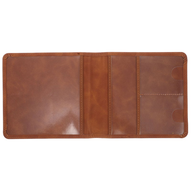 Car Insurance And Registration Holder Pu Leather Vehicle Essential Paperwork Box Organizer Wallet Case For Insurance Card Driver License Paperwork - Image 1