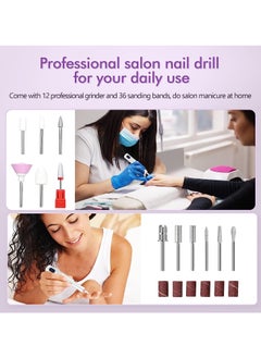 Generic Cordless Nail Drill For Gel Manicures, Professional Electric Nail File For Salon And Home (White)  - Image 5