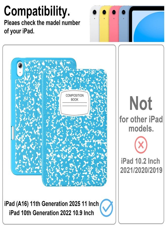 Supveco جراب Supveco لجهاز iPad الجيل العاشر 10.9 بوصة 2022 مع حامل قلم - [يدعم قلم Apple من الجيل الأول + خاصية التشغيل/الإيقاف التلقائي]، جراب فاخر قابل للطي مع غطاء خلفي من مادة TPU الناعمة لجهاز iPad الجيل العاشر - أزرق سماوي - Image 2