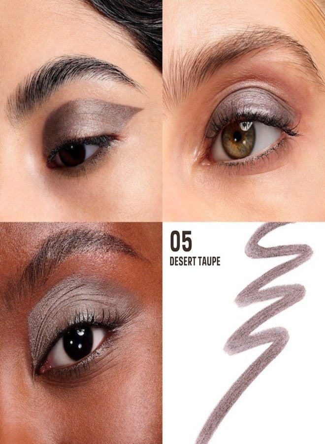 MAKE UP FOR EVER Aqua Resist Color Pencil Waterproof Eyeliner 05 Desert Taupe – Pewter Taupe Long-Lasting Waterproof Eye Pencil, 0.04 oz / 1.2 g - Image 2