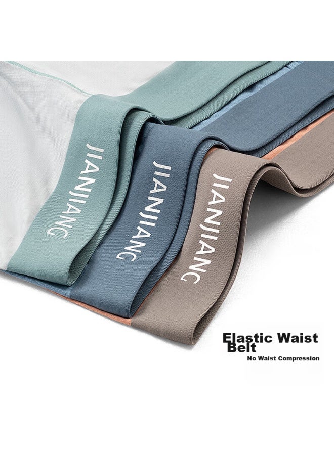 Athlete Jianjian 60s Silk-like Seamless Men's Underwear, Men's Invisible Boxer Briefs, 5a Antibacterial, Youth Trendy, 3-pack - Image 4