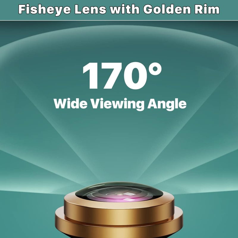 GreenYi HD Backup/Front/Side View Camera with Gold Rim, AHD 720P Reverse Rear Cam for Car, SUV, RV, Trailer, Camper, Van, Pickup, Metal Shell, Adjustable Fisheye Lens, 170 Degrees Viewing Angle (Black) - Image 2