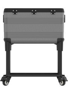 Cosmoplast 70L KeepCold Patio Icebox Cart with Wheels (Grey)  - Image 3