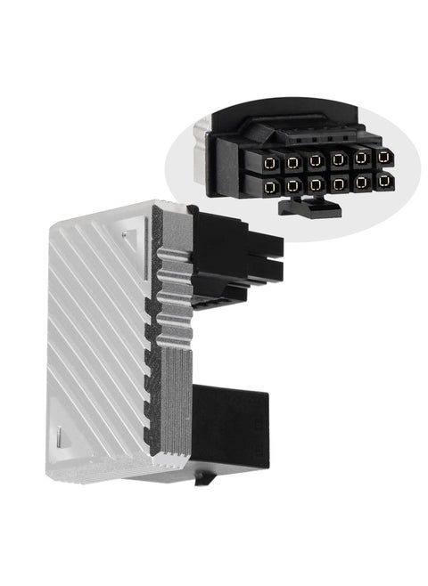 12VHPWR 12+4 Pin Angled Connector - PCI-e 5.0 16 Pin GPU 180° Adapter, U-Turn Power Adapter for RTX40' Series Graphics Card