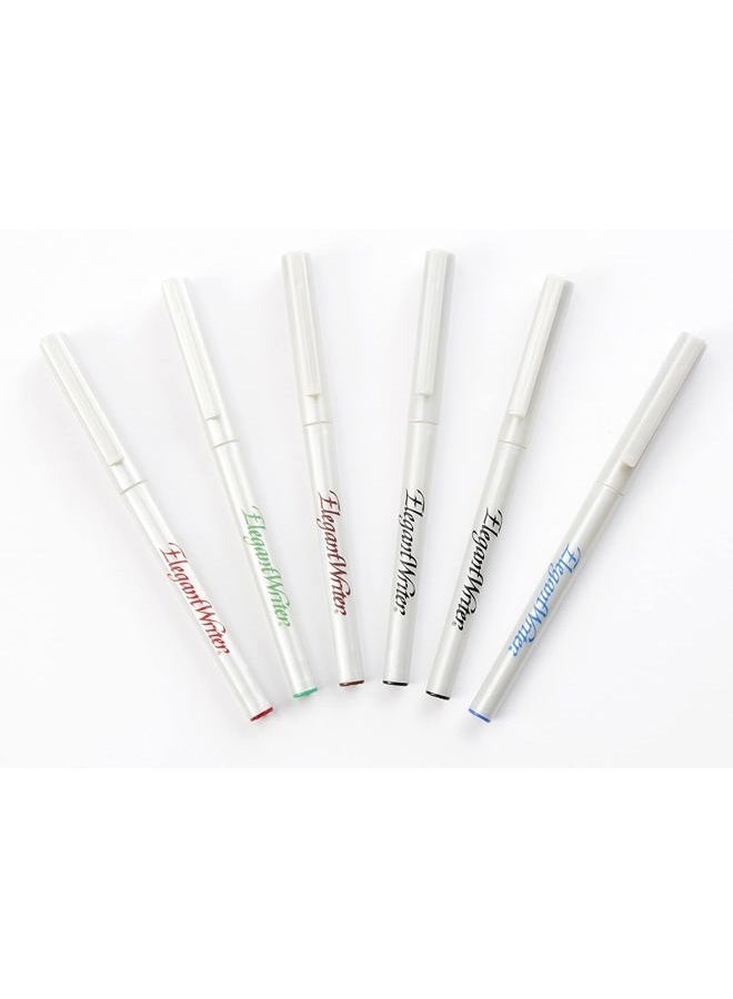 Speedball 2881 Elegant Writer 6 Fine Calligraphy Markers Set, Assorted Colors - Image 2