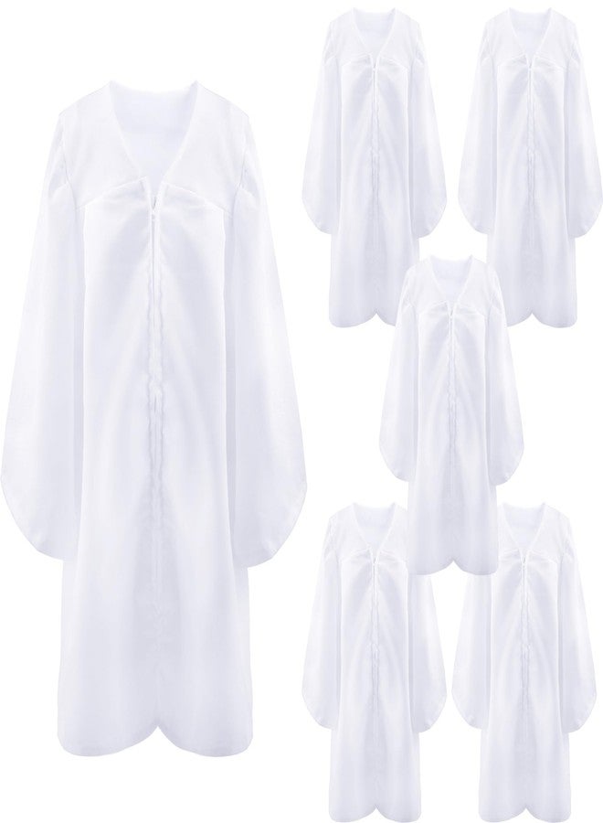 Flotory 6 Pack Kids Unisex Matte Choir Robes Baptism Robes Costume Graduation Gown for Boys Girls Church Event Pastor Judge Costume (L (Size 30, 115-122 cm)) - Image 1
