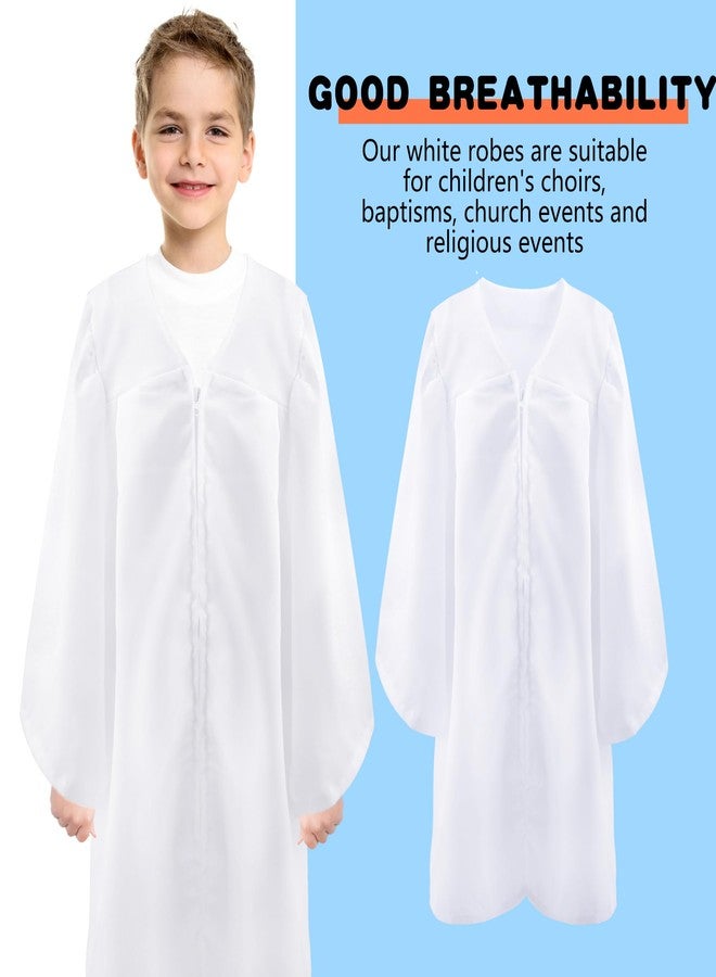Flotory 6 Pack Kids Unisex Matte Choir Robes Baptism Robes Costume Graduation Gown for Boys Girls Church Event Pastor Judge Costume (L (Size 30, 115-122 cm)) - Image 4