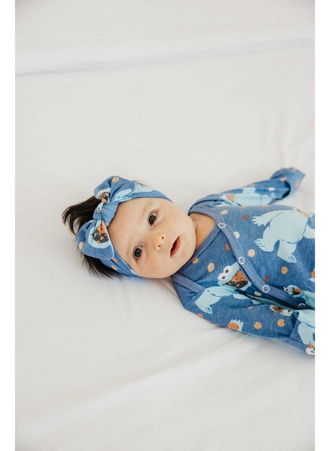 Copper Pearl Baby Bows: Stylish Headbands for Baby Girls, Premium Soft and Stretchy Baby Headbands, Perfect for Newborns, Trendy Designs - Cookie Monster - Image 4