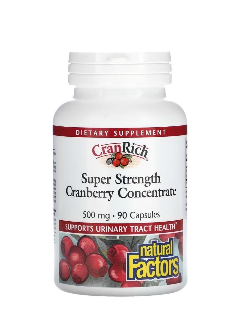 ناتشرال فاكتورز كران ريتش، مركز التوت البري فائق القوة، 500 مجم، 90 كبسولة - Image 1