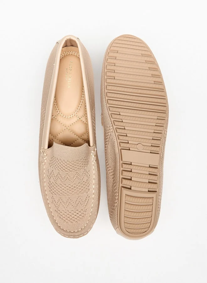 Flora Bella By Shoexpress Women Textured Slip-On Shoes with Wedge Heels
