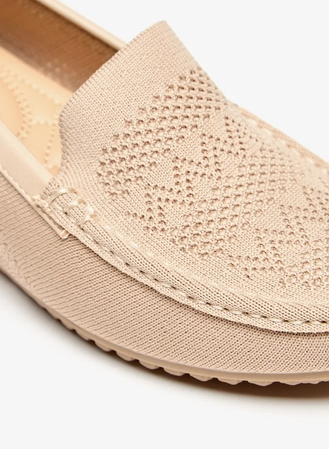 Flora Bella By Shoexpress Women Textured Slip-On Shoes with Wedge Heels