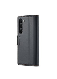 CaseMe Flip Wallet Case For Samsung Galaxy S23 plus [RFID Blocking] PU Leather Wallet Flip Folio Case with Card Holder Kickstand Shockproof Phone Cover (Black)  - Image 3
