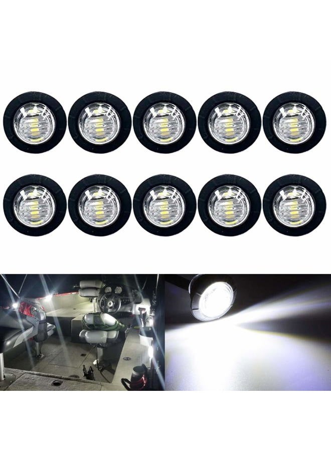 KEING 10 Pack Waterproof Marine Boat LED Lights, LED Underwater Lighting, Utility Led Interior Lights Navigation Lights Deck Courtesy Lights 12V for Yacht Boat Fishing Pontoon Sailboat Kayak (White) - Image 1