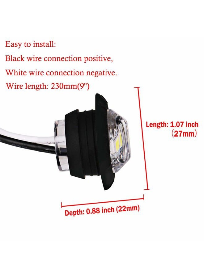 KEING 10 Pack Waterproof Marine Boat LED Lights, LED Underwater Lighting, Utility Led Interior Lights Navigation Lights Deck Courtesy Lights 12V for Yacht Boat Fishing Pontoon Sailboat Kayak (White) - Image 4