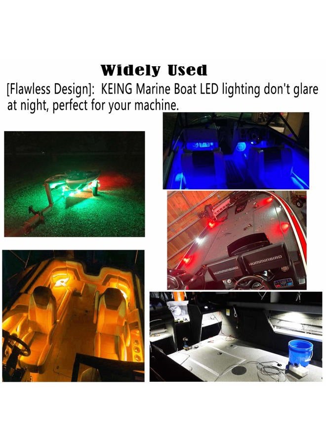 KEING 10 Pack Waterproof Marine Boat LED Lights, LED Underwater Lighting, Utility Led Interior Lights Navigation Lights Deck Courtesy Lights 12V for Yacht Boat Fishing Pontoon Sailboat Kayak (White) - Image 5