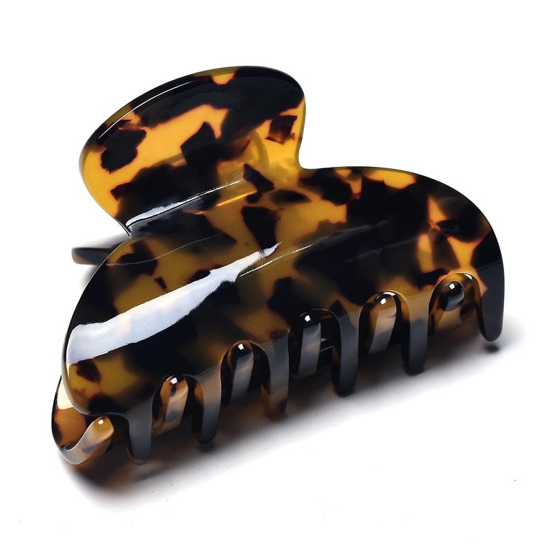 Fsmiling Medium Claw Hair Clips for Women Girls Tortoise Hair Jaw Clips Celluloid Hair Claw Clamps Leopard Print Hair Clasp 3 Pack Mother's Day Gifts - Image 5
