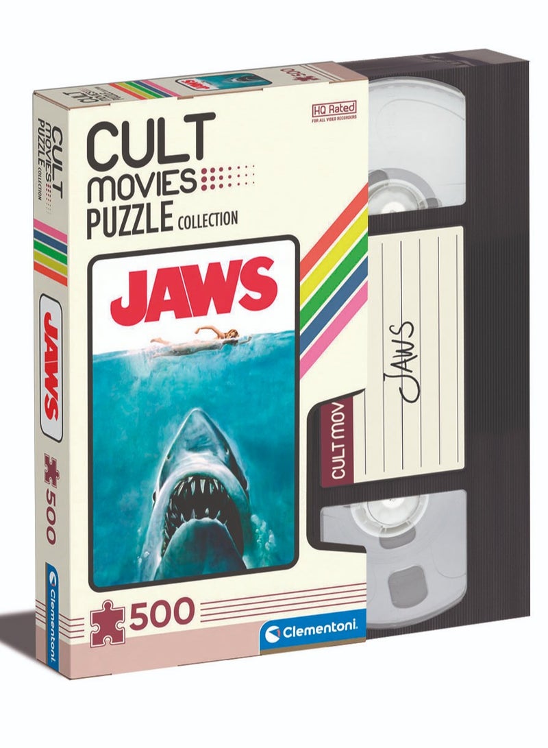 Clementoni Clementoni Puzzle Jaws-Cult Movie 500 Pieces | Jigsaw Puzzle | Puzzle for Adults | Challenging Puzzle | Perfect for Stress Reliever and Puzzle Lovers | Made in Italy - Image 4