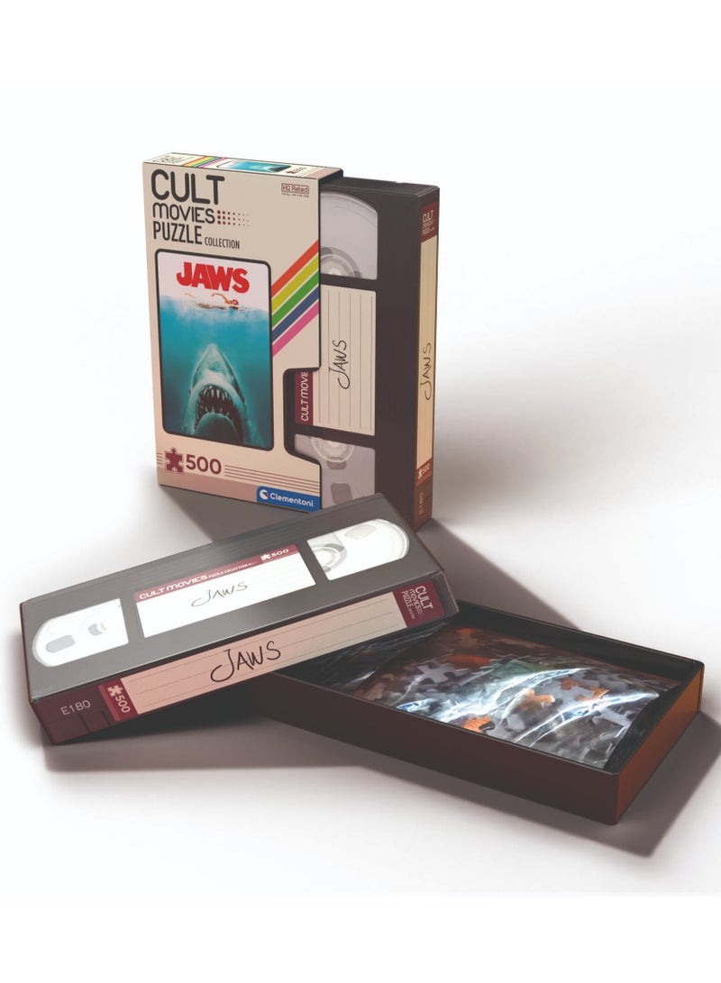 Clementoni Clementoni Puzzle Jaws-Cult Movie 500 Pieces | Jigsaw Puzzle | Puzzle for Adults | Challenging Puzzle | Perfect for Stress Reliever and Puzzle Lovers | Made in Italy - Image 5