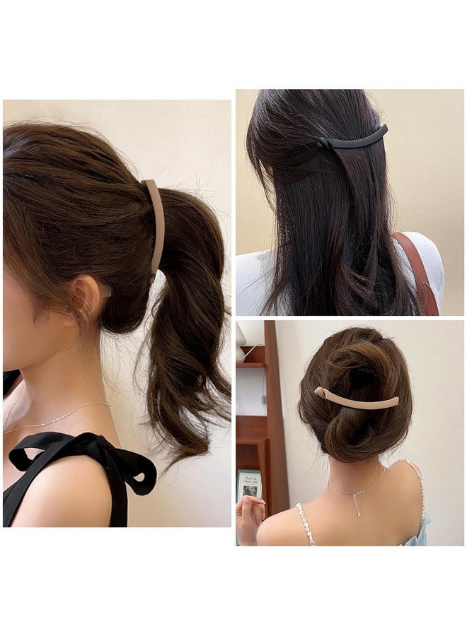 ZEELPETAL Banana Clips Hair, 6 Piece Banana Hair Clips For Thin Hair Women Non Slip Banana Clip Strong Hold Ponytail Clip Fine Hair Accessories For Women, Multi. (3 pc Big) - Image 3