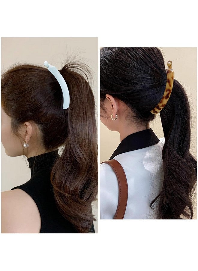 ZEELPETAL Banana Clips Hair, 6 Piece Banana Hair Clips For Thin Hair Women Non Slip Banana Clip Strong Hold Ponytail Clip Fine Hair Accessories For Women, Multi. (3 pc Big) - Image 4
