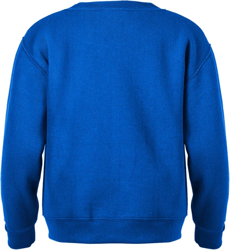 Soffe MJ Boys 8-20 Crew Sweatshirt, Royal, Large - Image 2
