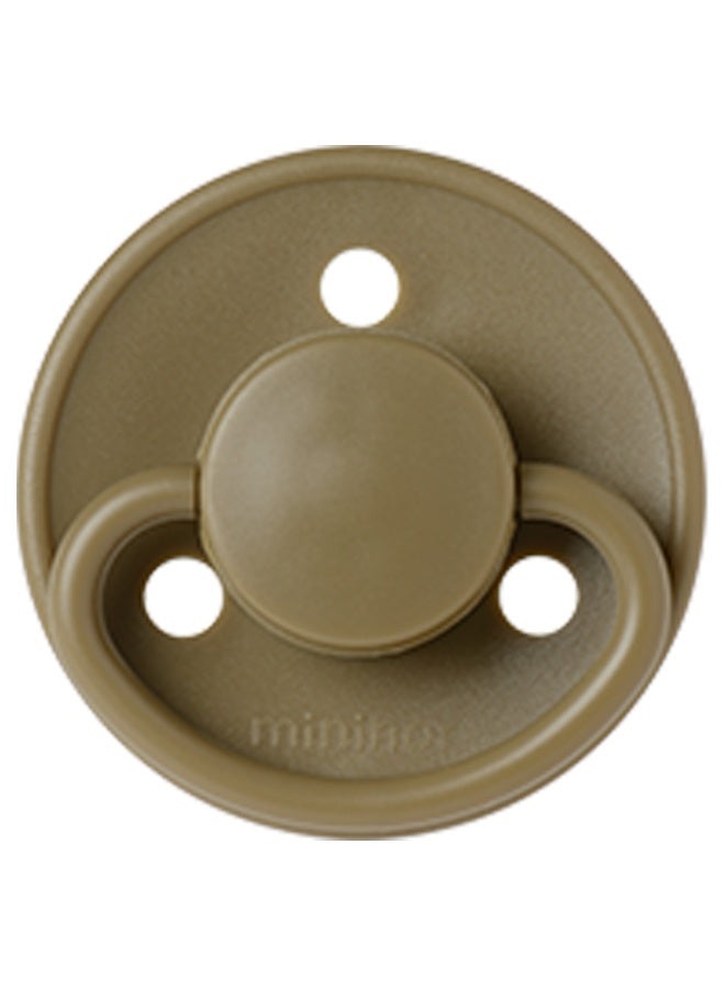 Mininor عبوة من 1 مصاصة مطاطية دائرية للأطفال، 0 شهور +، أخضر موسي - Image 1