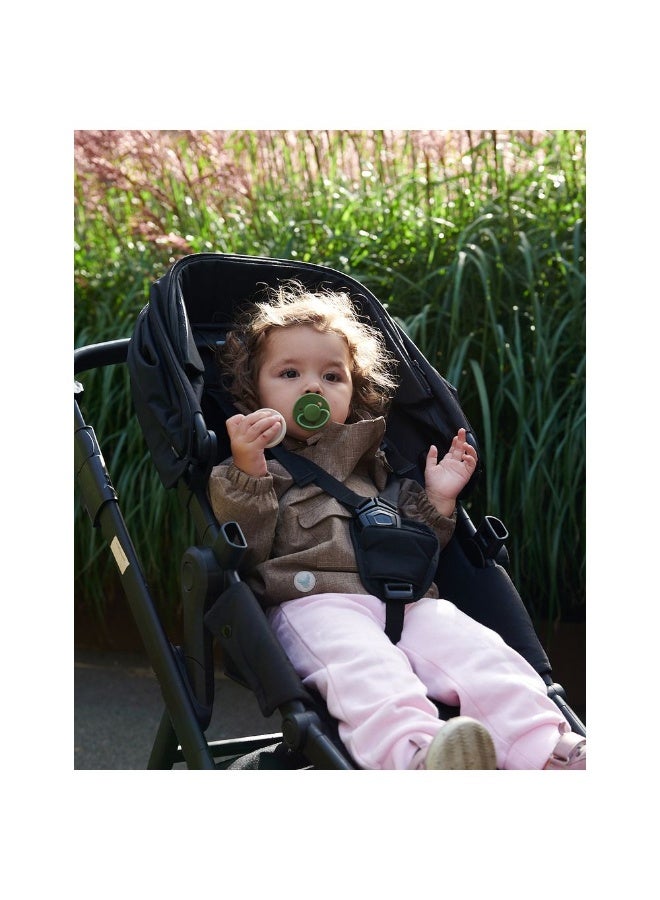 Mininor عبوة من 1 مصاصة مطاطية دائرية للأطفال، 0 شهور +، أخضر موسي - Image 2