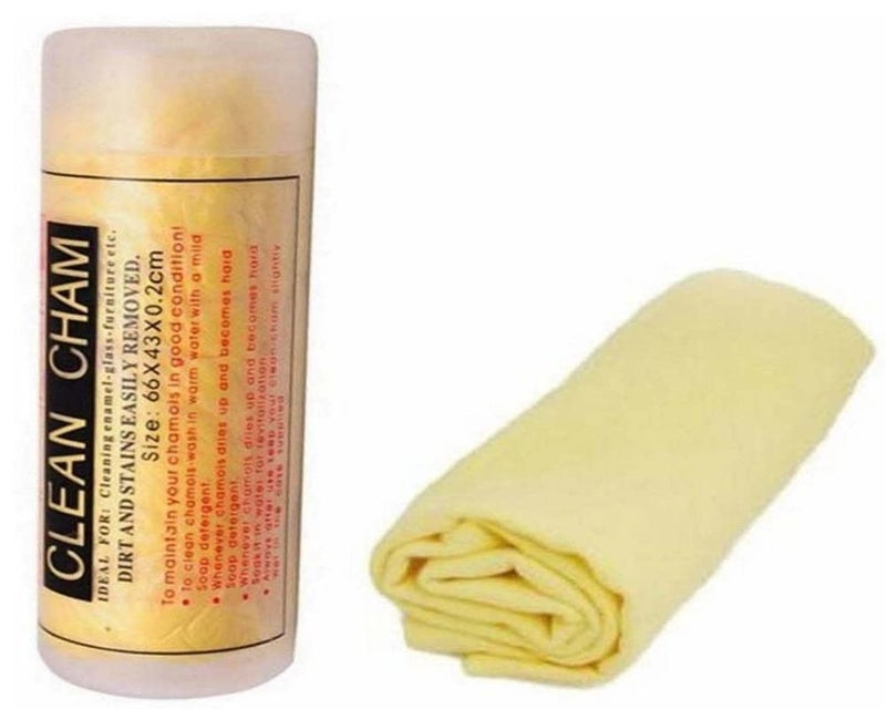 Clean Cham Liquid Absorbing Chamois Microfiber Cloth for Car Bike Cleaning Microfiber Cloth Big 1 Piece 66 CM x 43 CM - Image 1