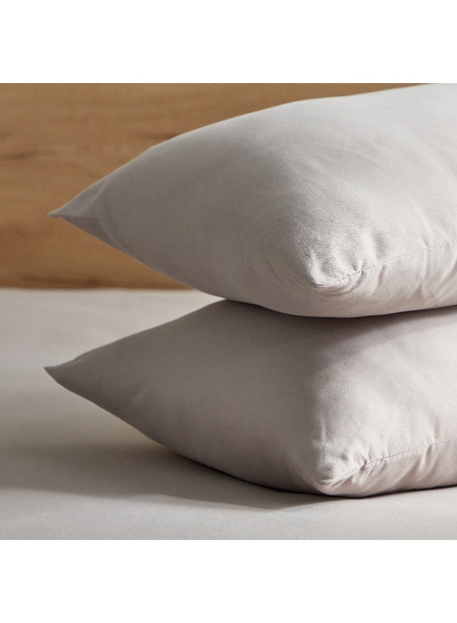 Home Box طقم غطاء وسادة ميكروفايبر صلب من ديربي 2 قطعة - 45x70 سم - Image 4