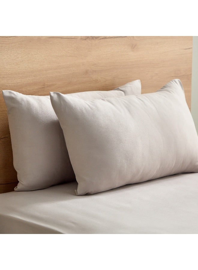 Home Box طقم غطاء وسادة ميكروفايبر صلب من ديربي 2 قطعة - 45x70 سم - Image 3