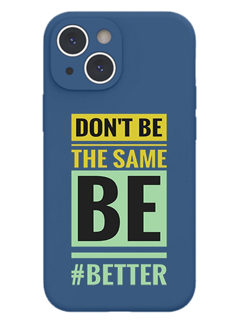 Theodor Protective Slim Fit Case Liquid Silicone Cover with Full Body Protection Anti-Scratch Shockproof Case For iPhone 15 Blue  - Dont panic its organic copy - Image 1