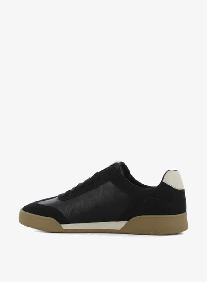 اس جي Men's Panelled Sneakers with Lace-Up Closure