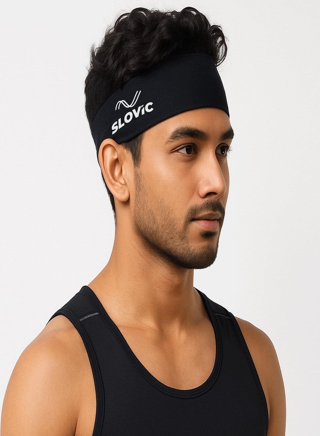 Slovic Sports Head Band for Men & Women | Stretchable Polyester Blend Hair Bands for Women & Men | Breathable & Non Slip Material | Ideal for Running, Gym & Sports - Image 1