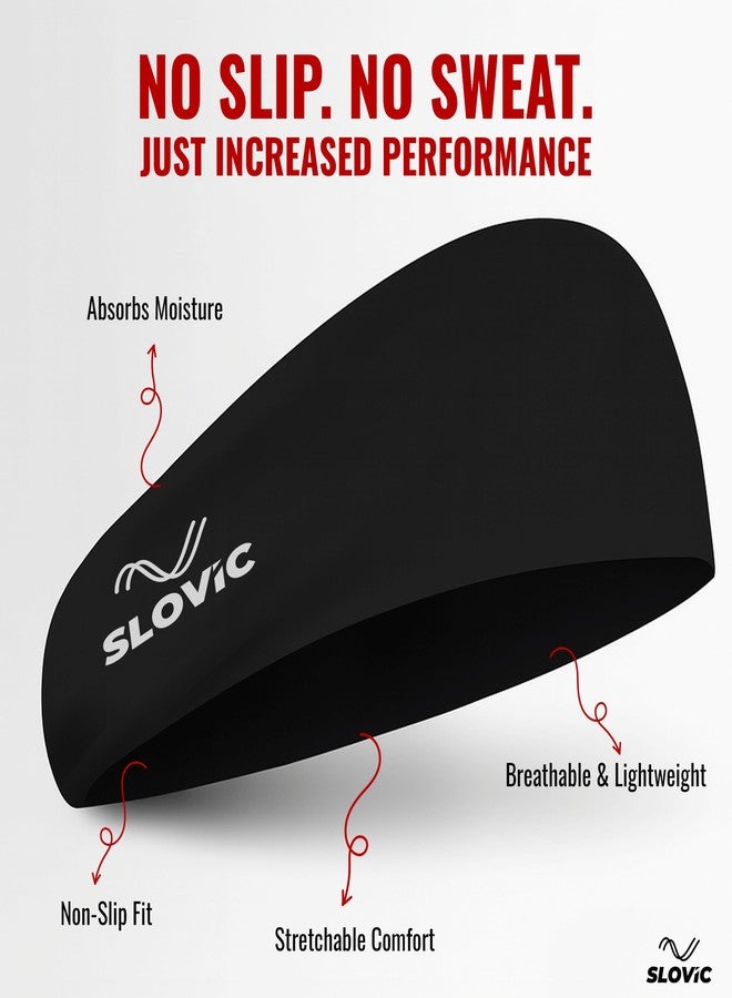 Slovic Sports Head Band for Men & Women | Stretchable Polyester Blend Hair Bands for Women & Men | Breathable & Non Slip Material | Ideal for Running, Gym & Sports - Image 2