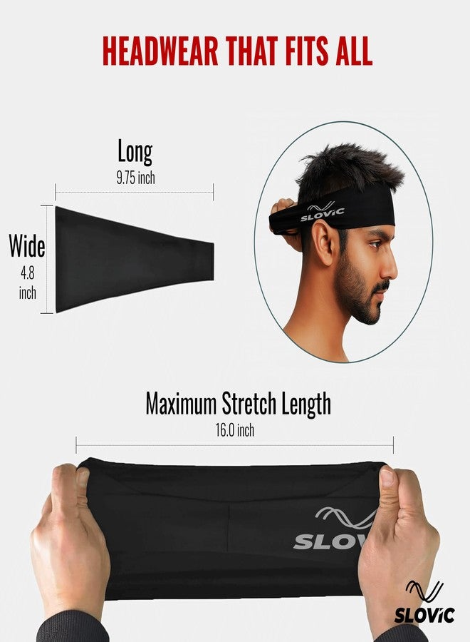 Slovic Sports Head Band for Men & Women | Stretchable Polyester Blend Hair Bands for Women & Men | Breathable & Non Slip Material | Ideal for Running, Gym & Sports - Image 5