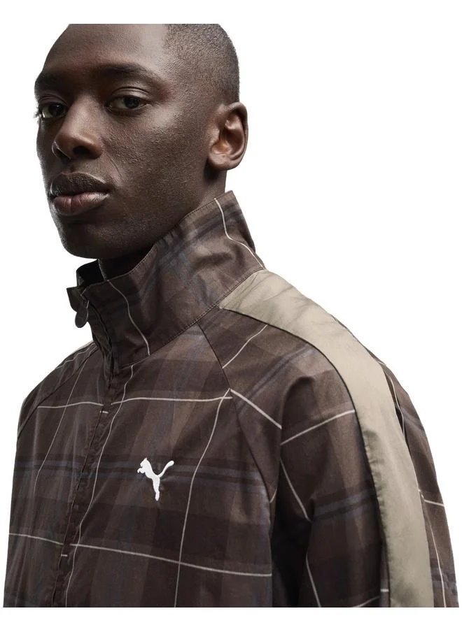 Puma Chocolate Fondue T7 Relaxed Tartan Track Jacket Men for Men | Best Price UAE