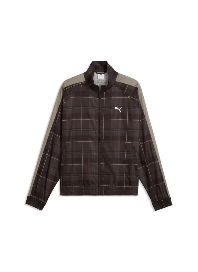 Puma Chocolate Fondue T7 Relaxed Tartan Track Jacket Men for Men | Best Price UAE