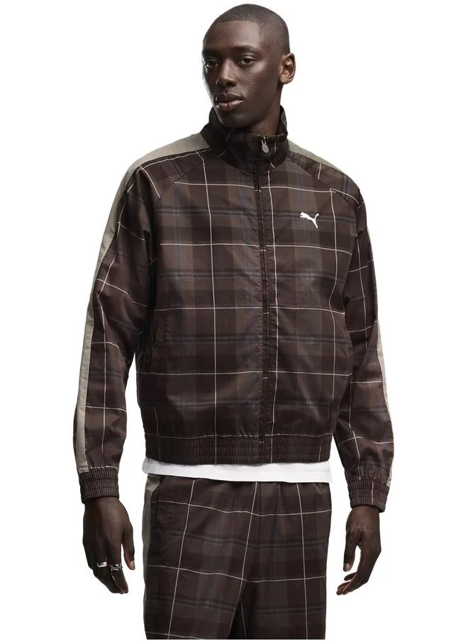 T7 Relaxed Tartan Track Jacket Men