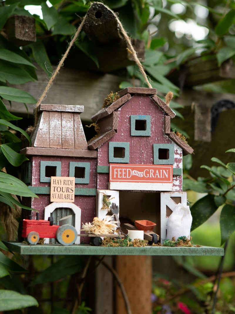 Zingz & Thingz Gifts & Decor Country Farmstead Rustic Barnyard Wooden Bird House - Image 4